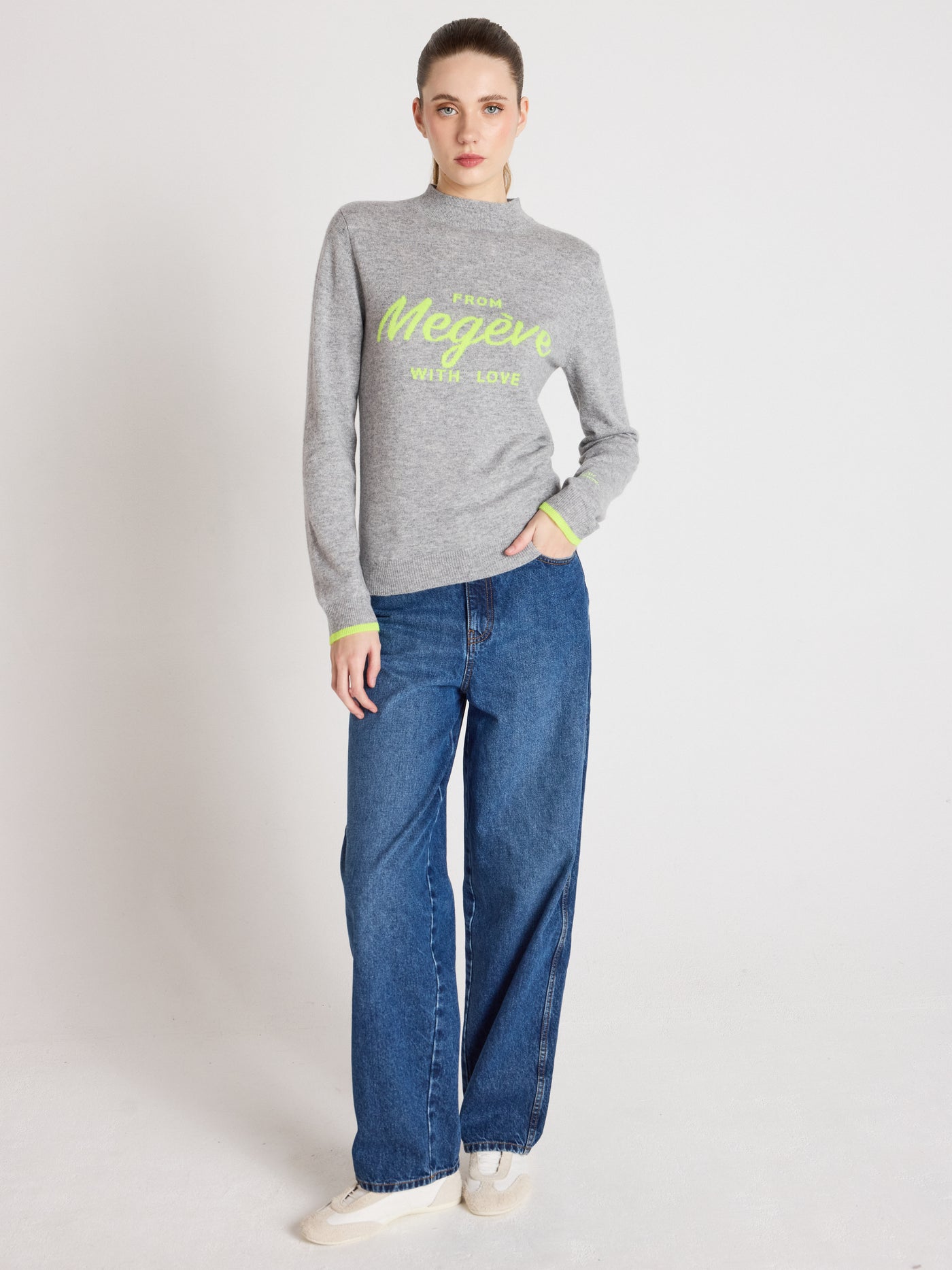 lover - Pull 100% cachemire - lime neon