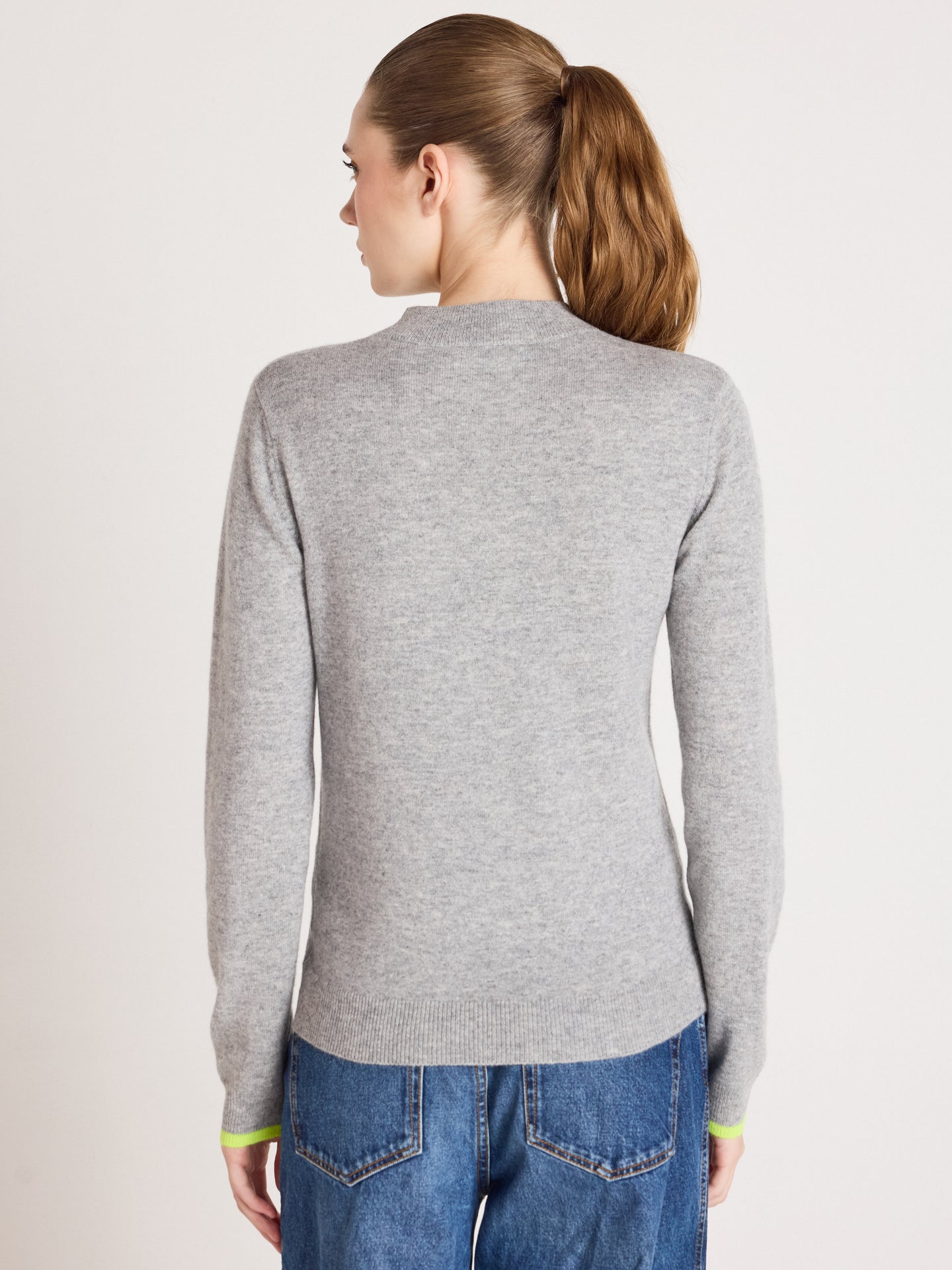 lover - Trui 100% kasjmier - lime neon