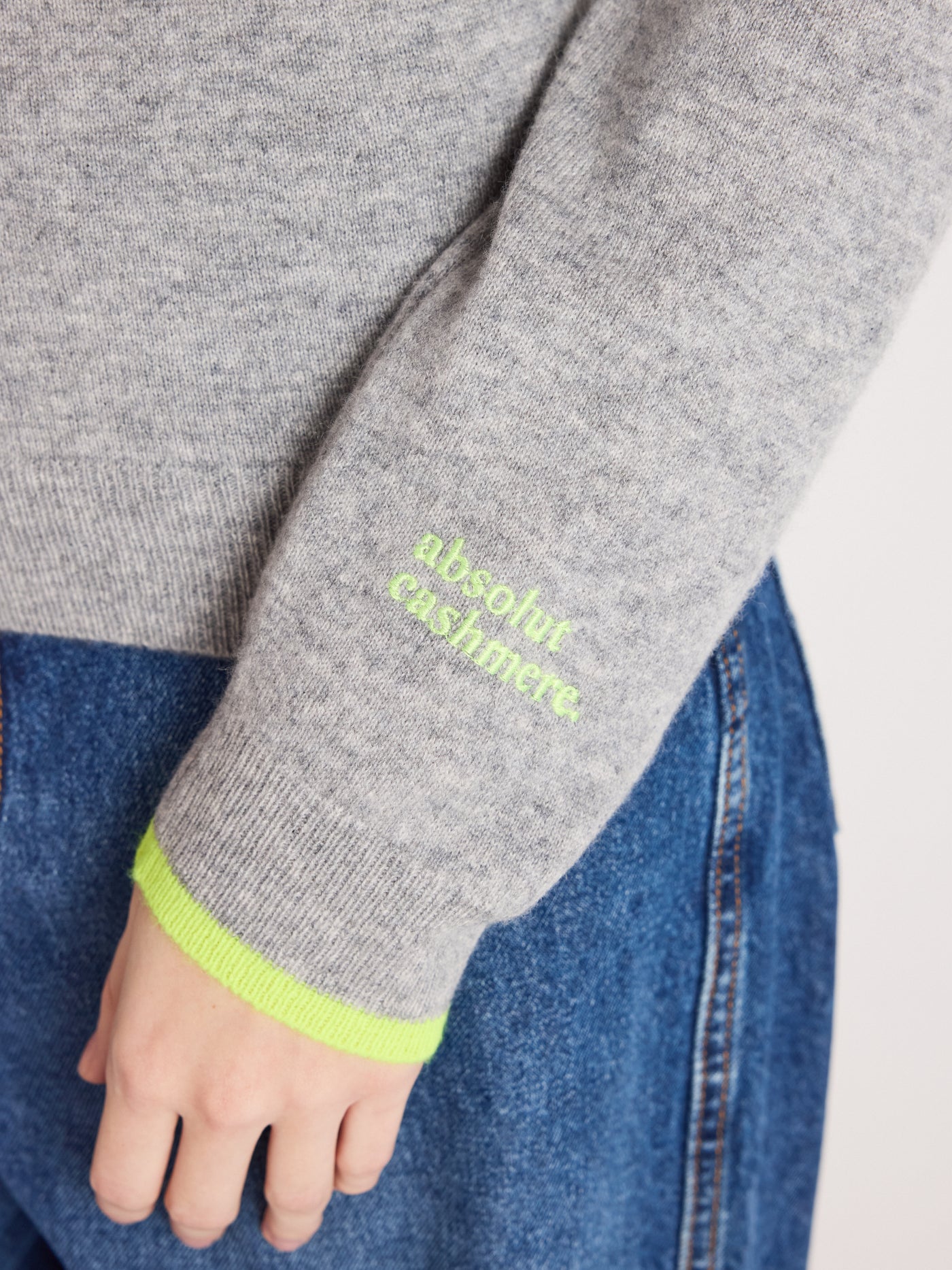 lover - Pull 100% cachemire - lime neon