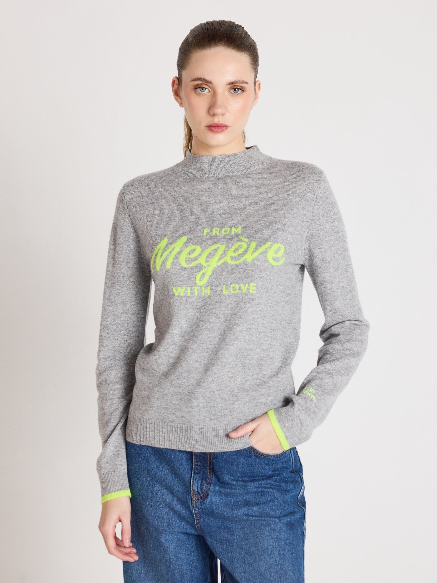 lover - Pull 100% cachemire - lime neon
