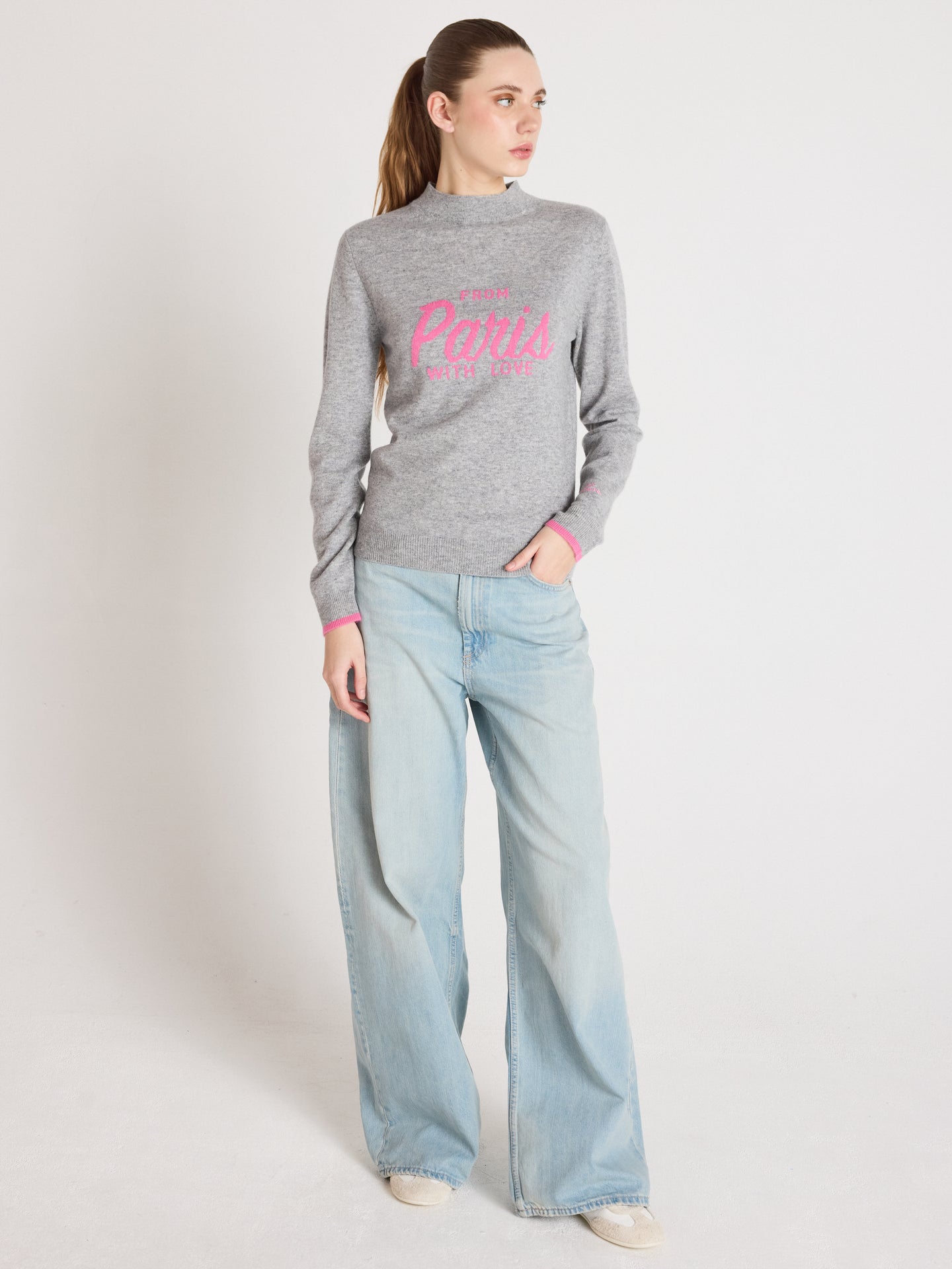 lover - Trui 100% kasjmier - pink