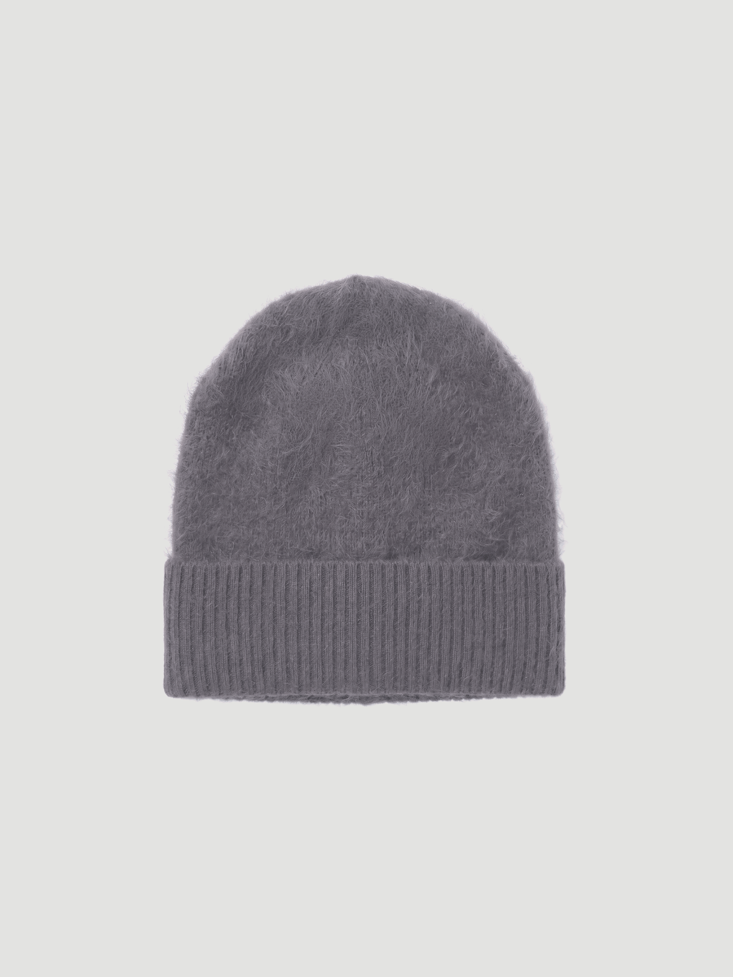 Mütze Moira - Gebürsteter Kaschmir - dark heather grey